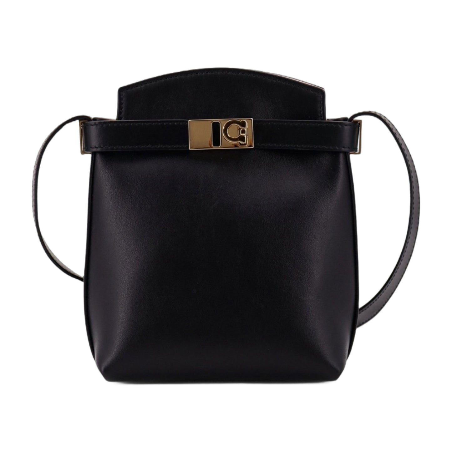 Leather Crossbody Bag With Gancini Detail