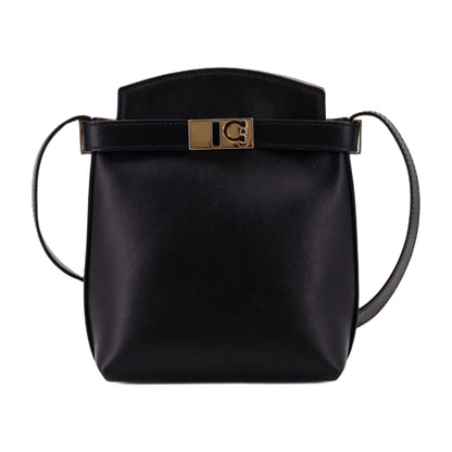 Leather Crossbody Bag With Gancini Detail