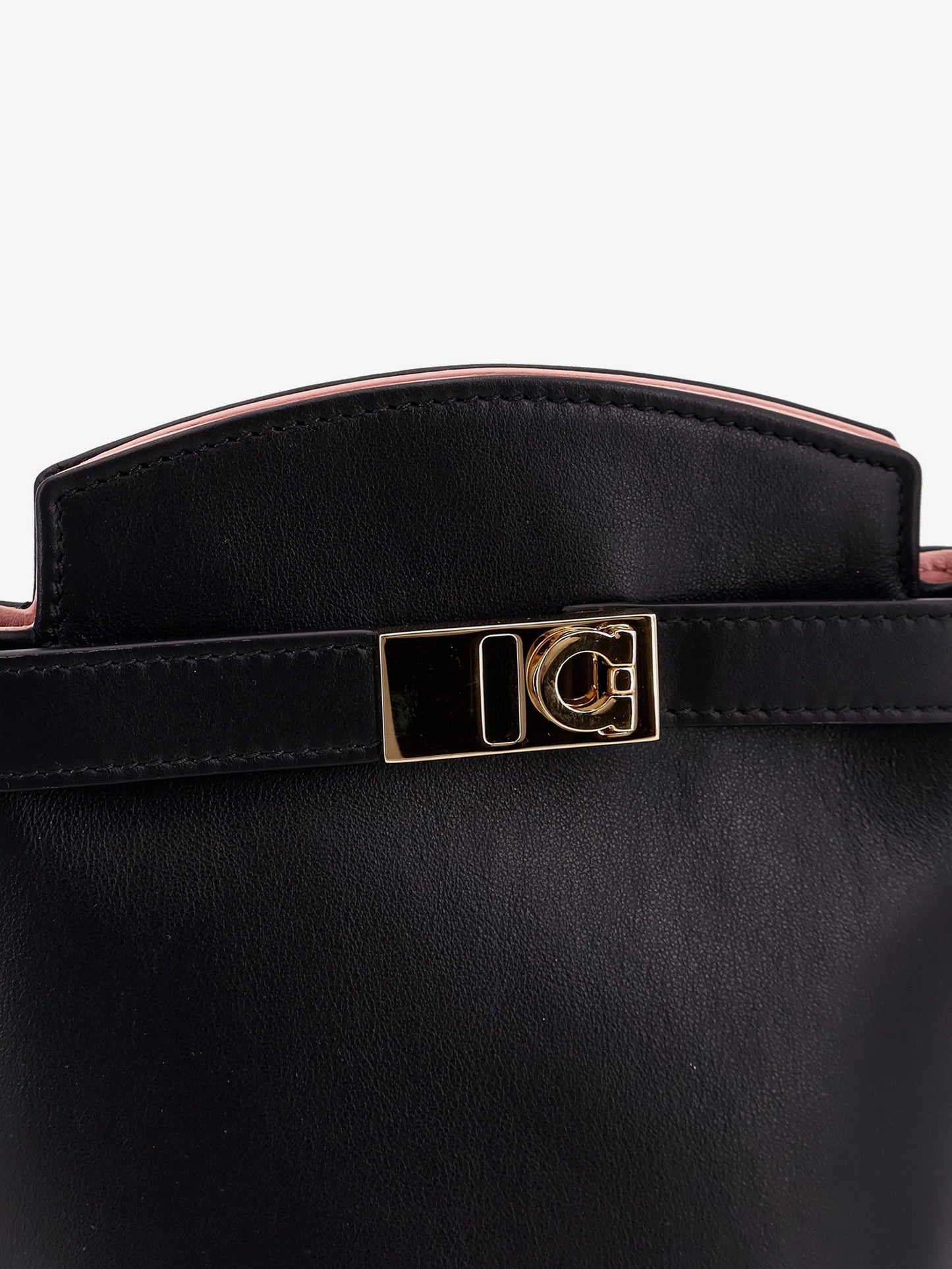 Leather Crossbody Bag With Gancini Detail