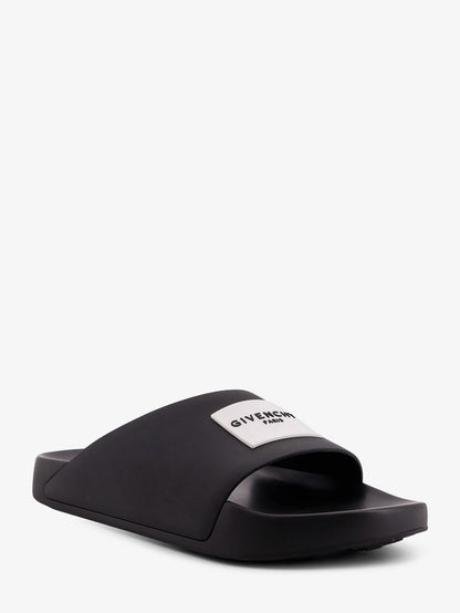 Rubber Slide With Logo Lettering Patch