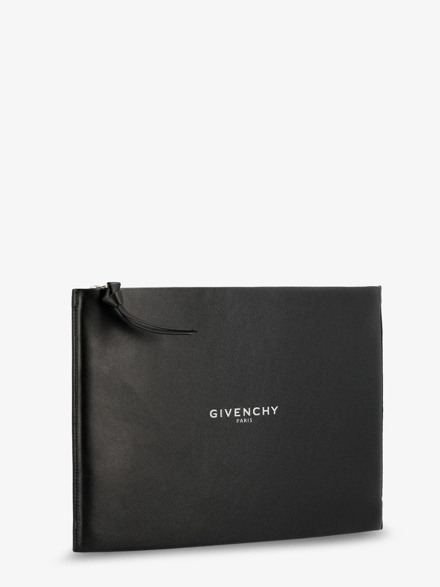 Leather Clutch Bag With Logo