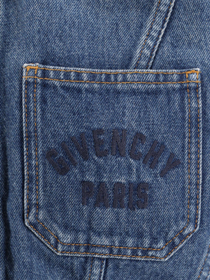 Denim Jacket With Logo Embroidery