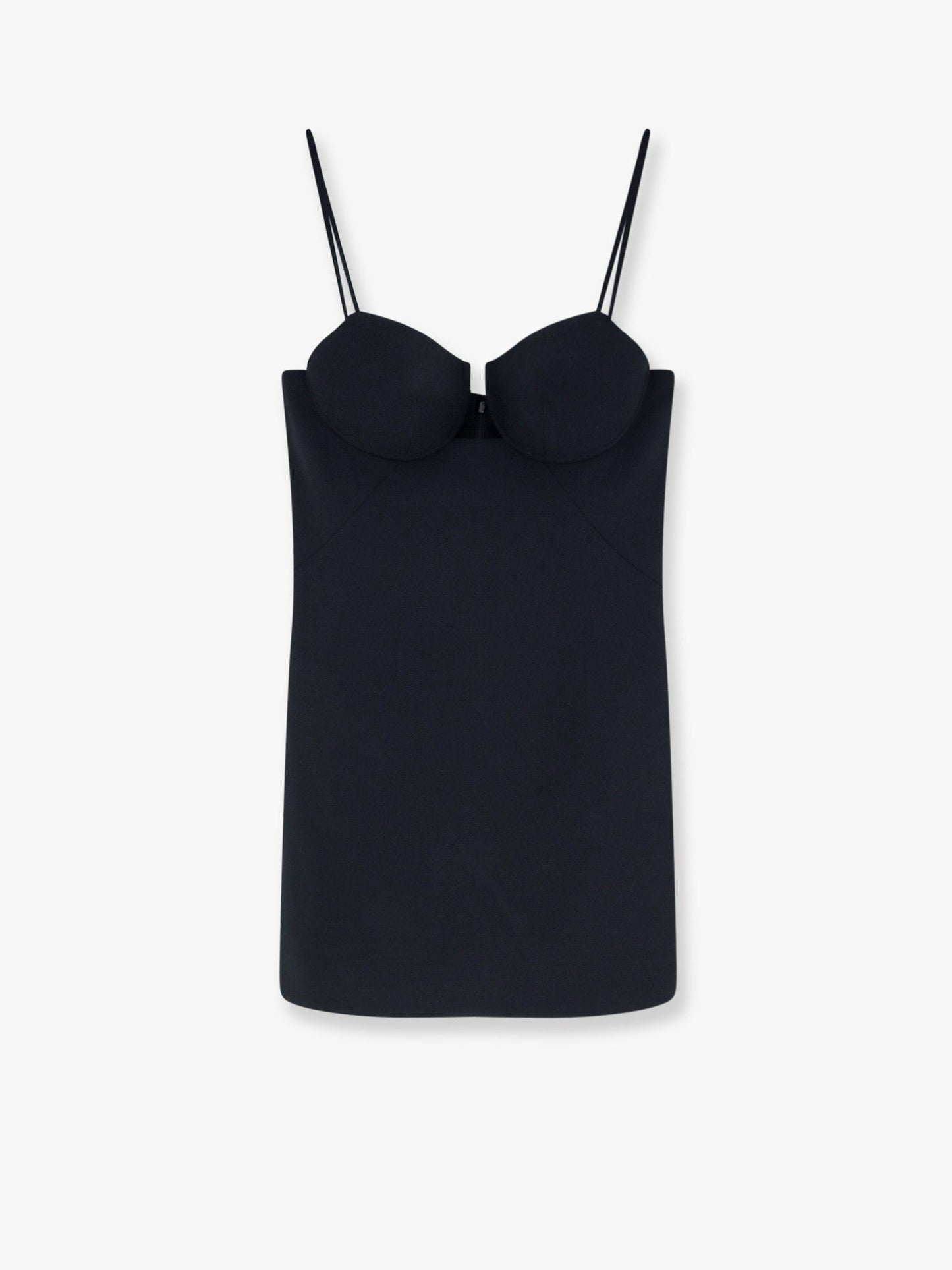 Mini Satin Cutaway Dress Black