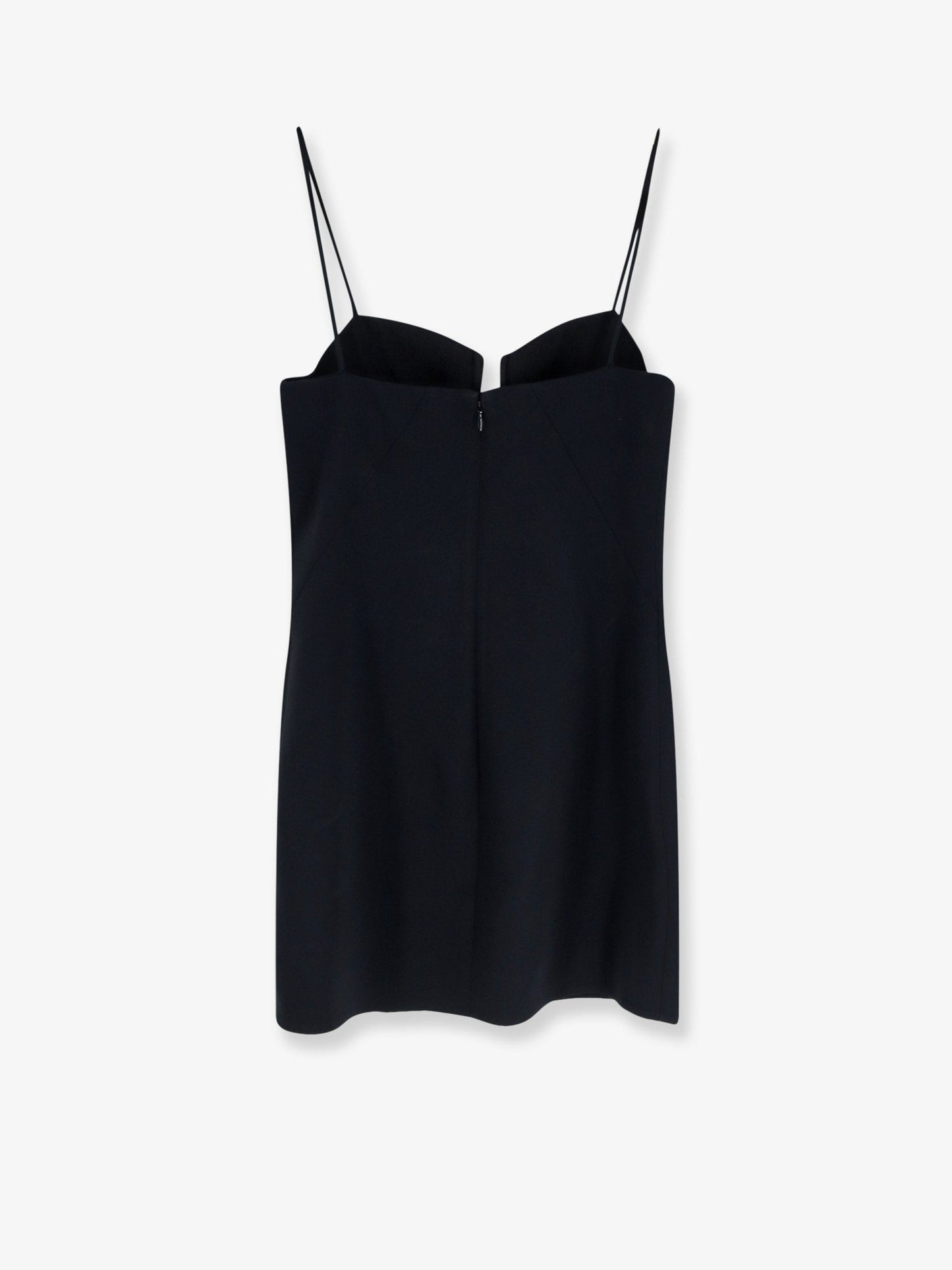 Mini Satin Cutaway Dress Black