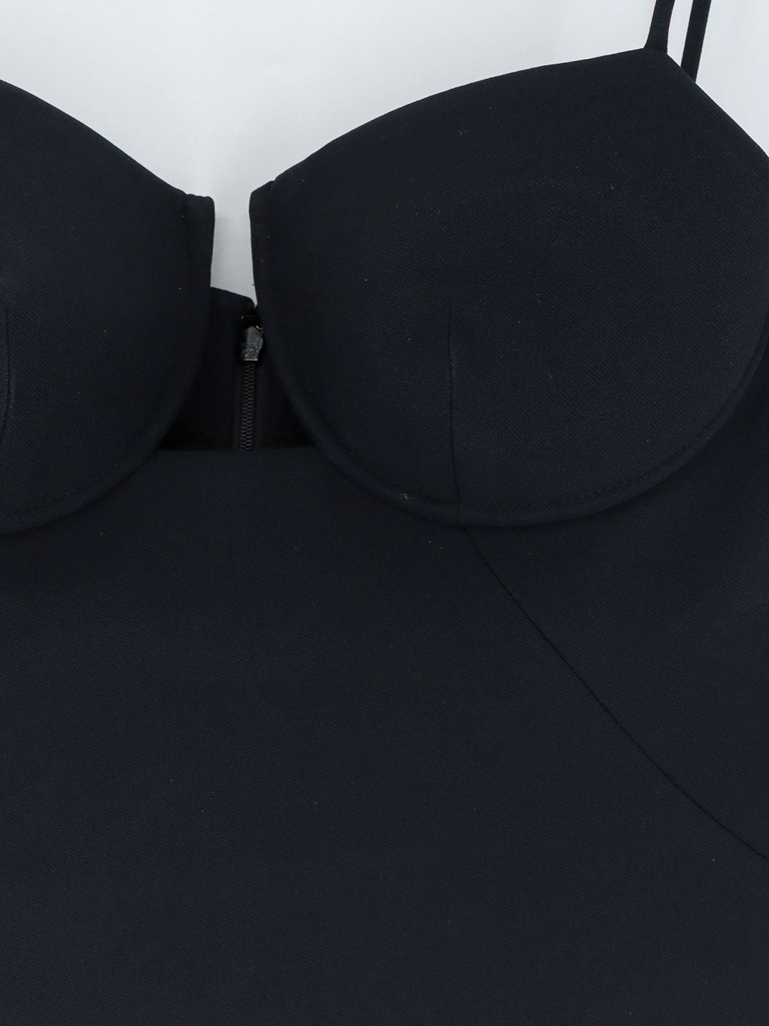 Mini Satin Cutaway Dress Black