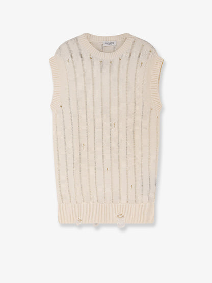 Destroyed Effect Cotton Vest