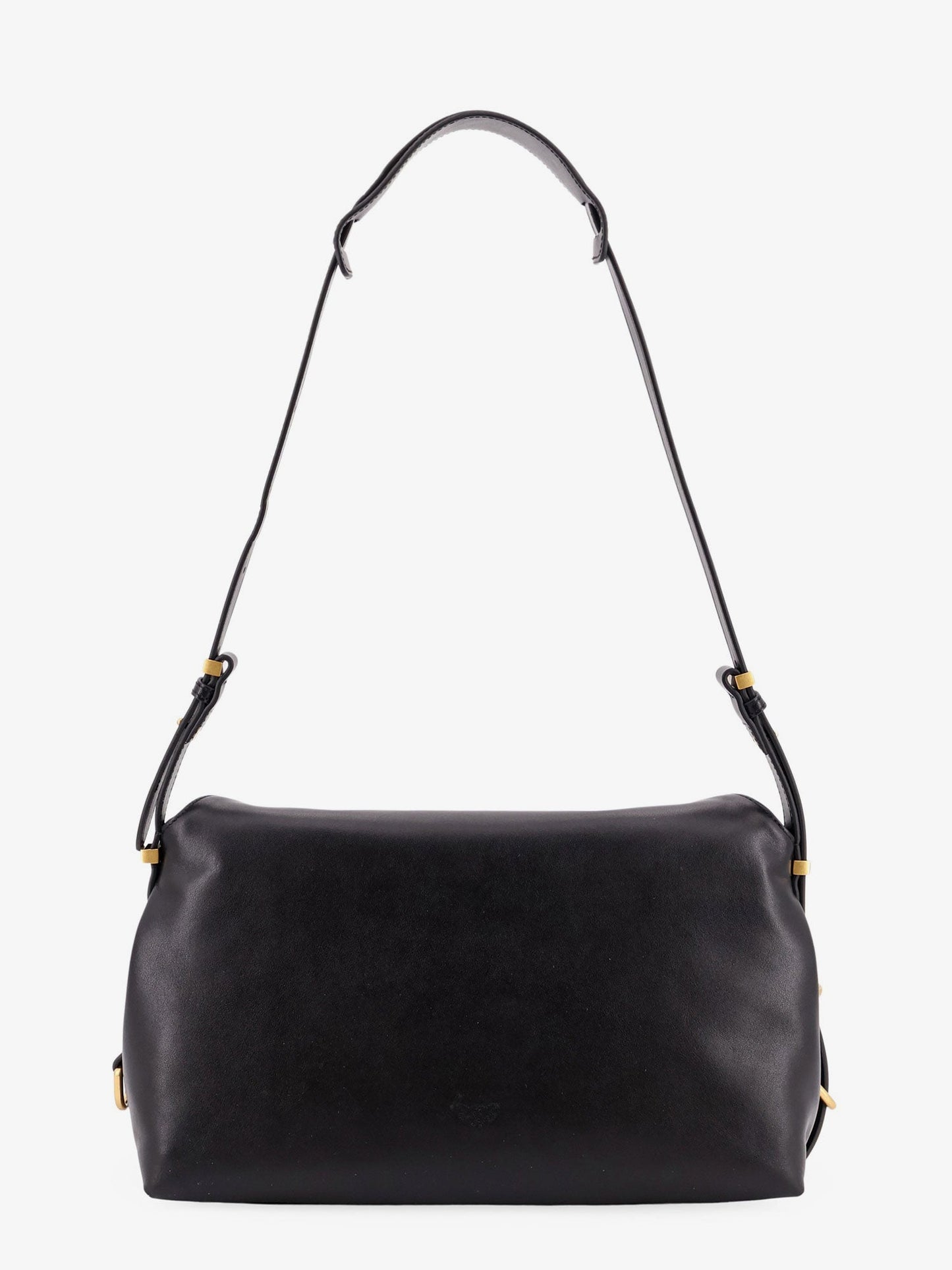 Leather Shoulder Bag With Metal Detail
