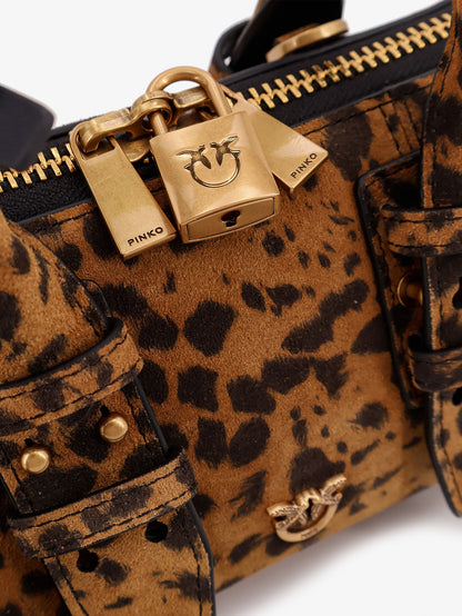 Suede Escape Bag With Animal Print