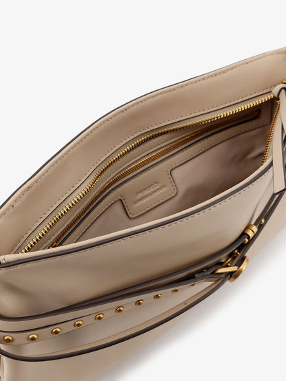 Leather Belt Bag Beige