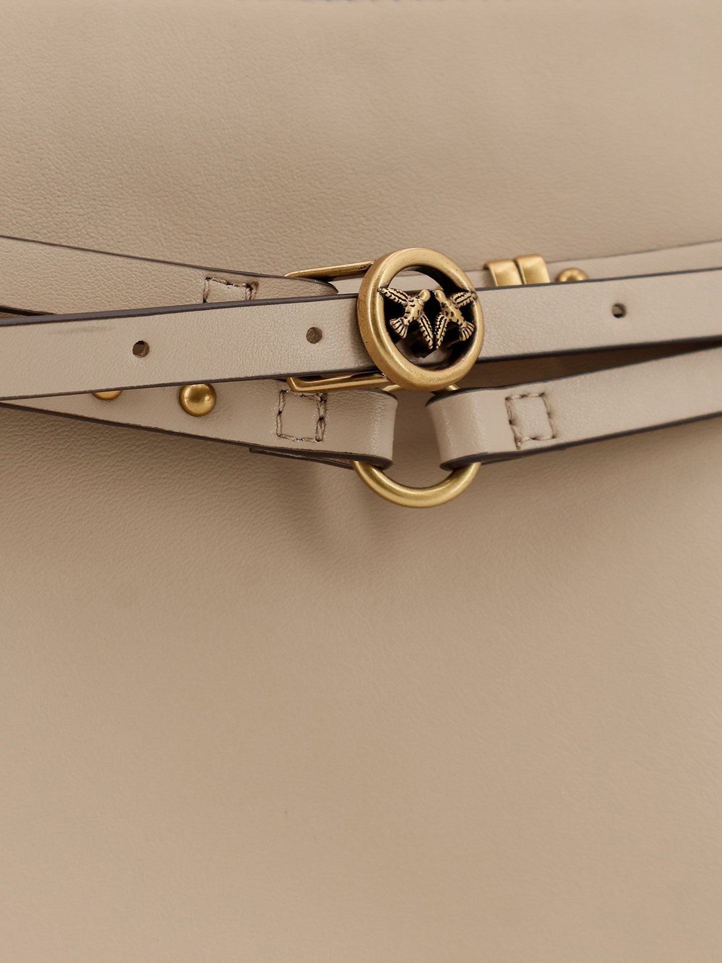 Leather Belt Bag Beige