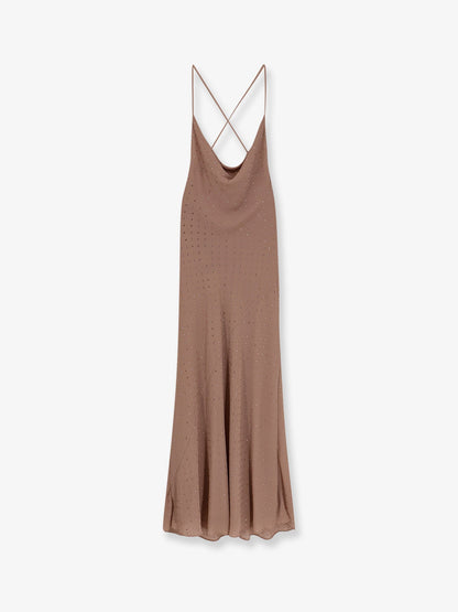 Farro Long Dress With Rhinestones