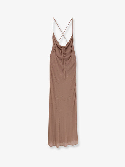 Farro Long Dress With Rhinestones