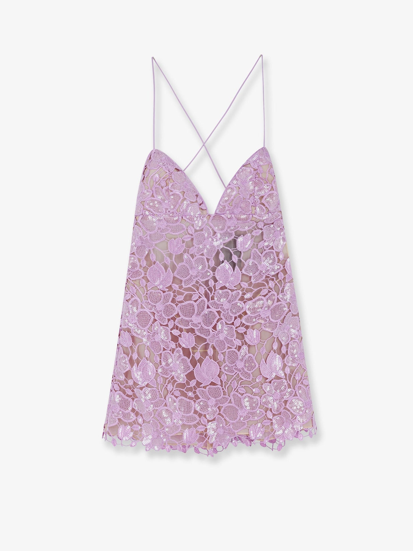 Short Dress Sequin Detail Pink