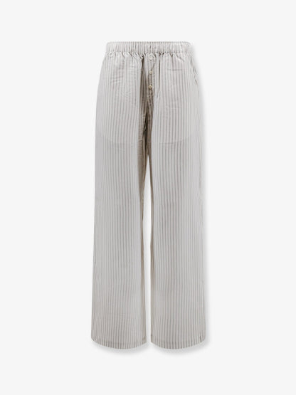 Trousers Silk White