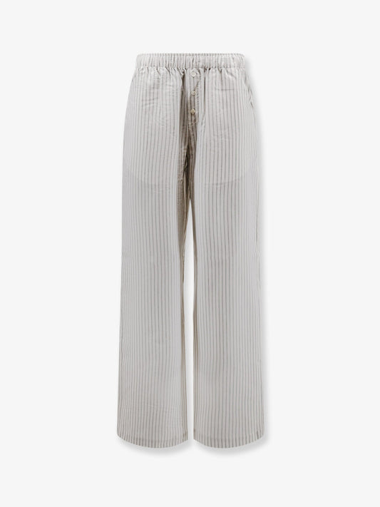 Trousers Silk White