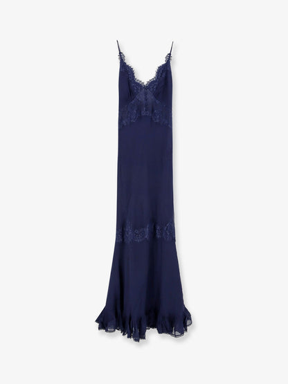 Dress Georgette Maxi Blue