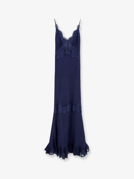 Dress Georgette Maxi Blue