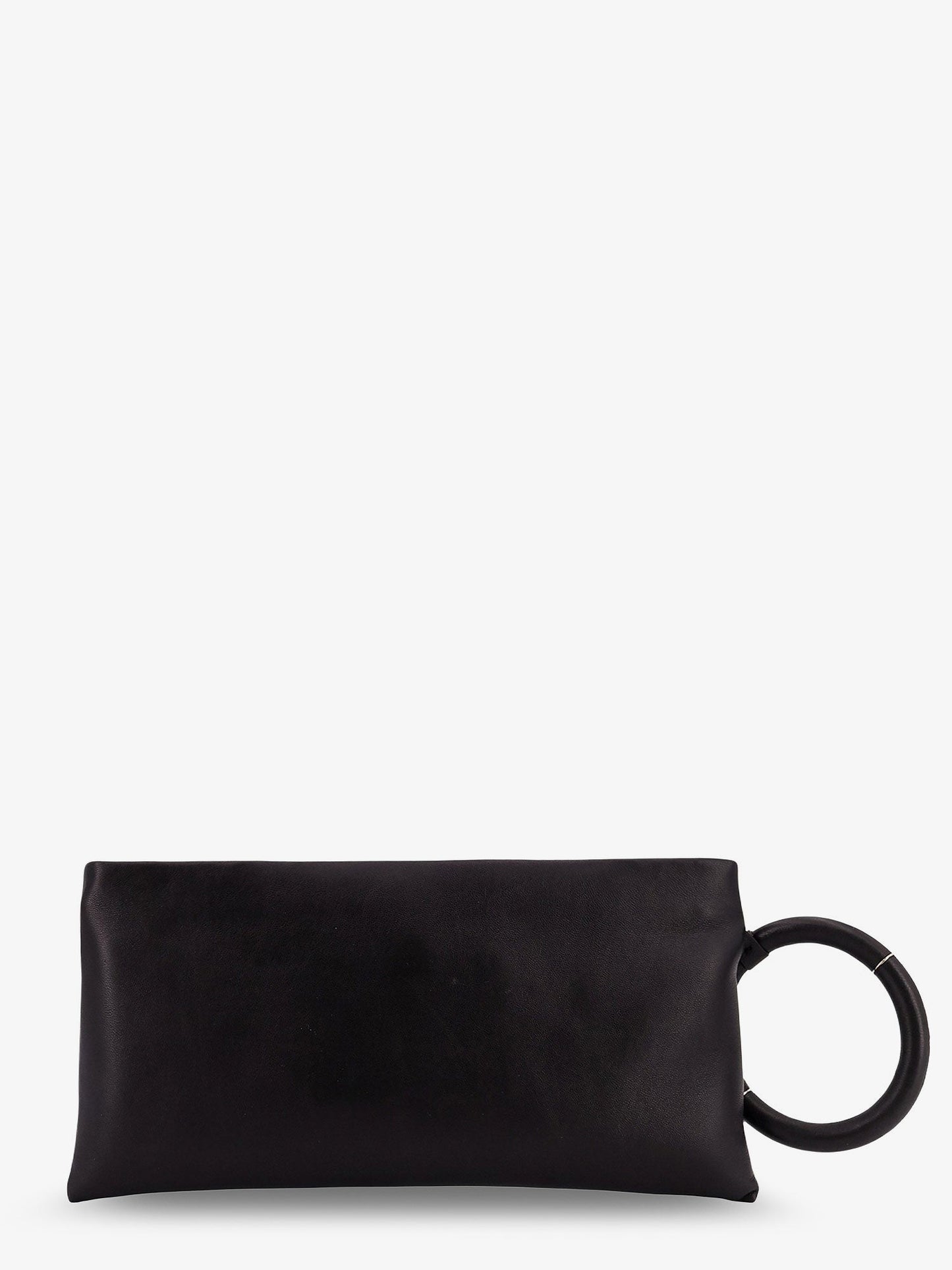 Leather Clutch Bag With Logo