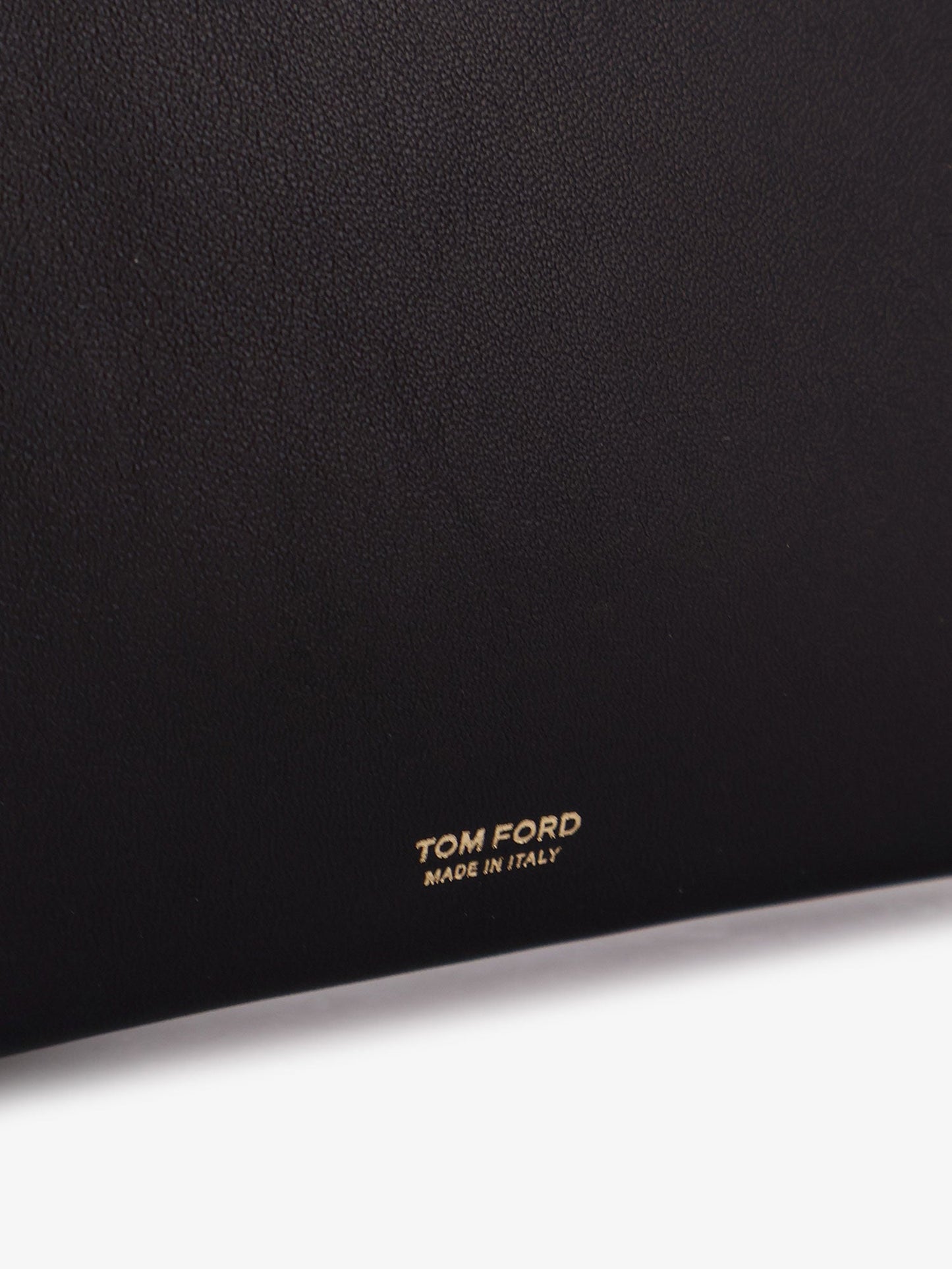 Leather Clutch Bag With Logo