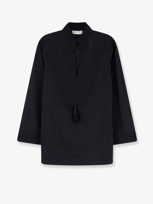Tunic Shirt Cotton Black