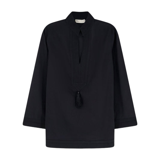 Tunic Shirt Cotton Black