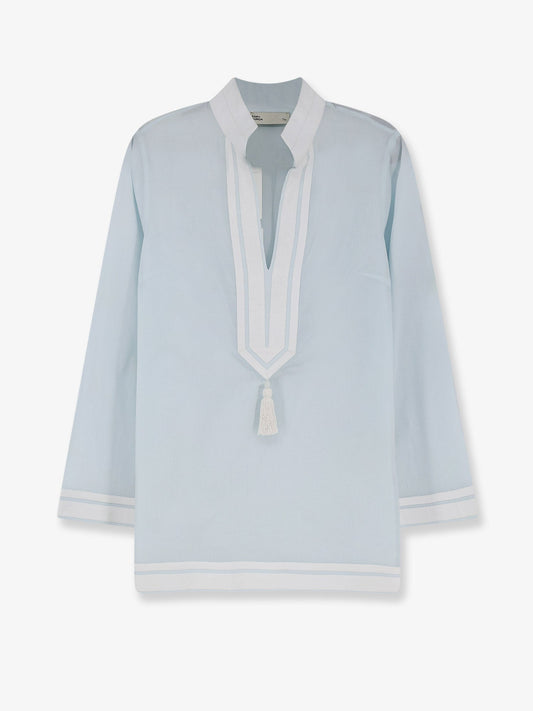 Cotton Tunic Shirt Blue