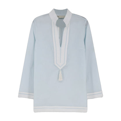 Cotton Tunic Shirt Blue
