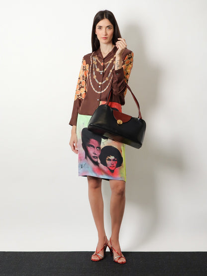 Shoulder Bag Vivian Leather Black
