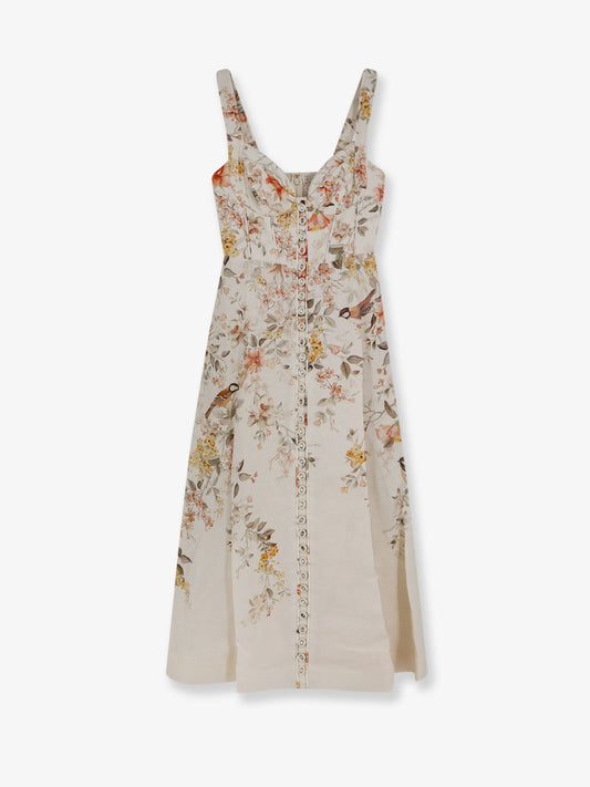 Dress Luna Linen Midi Beige