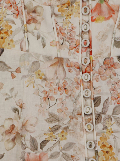 Dress Luna Linen Midi Beige