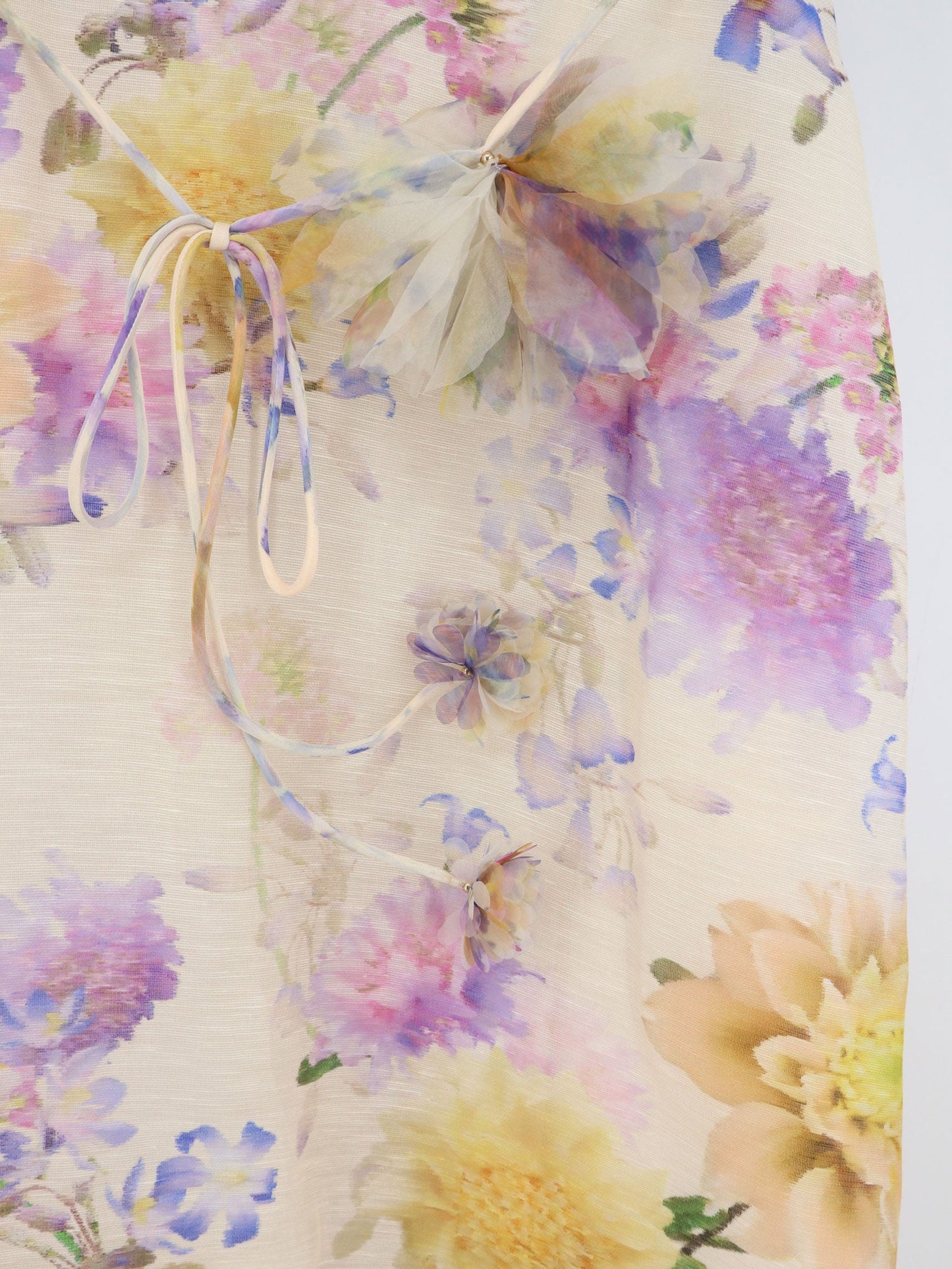 Dress Luna Silk-Linen Midi Beige
