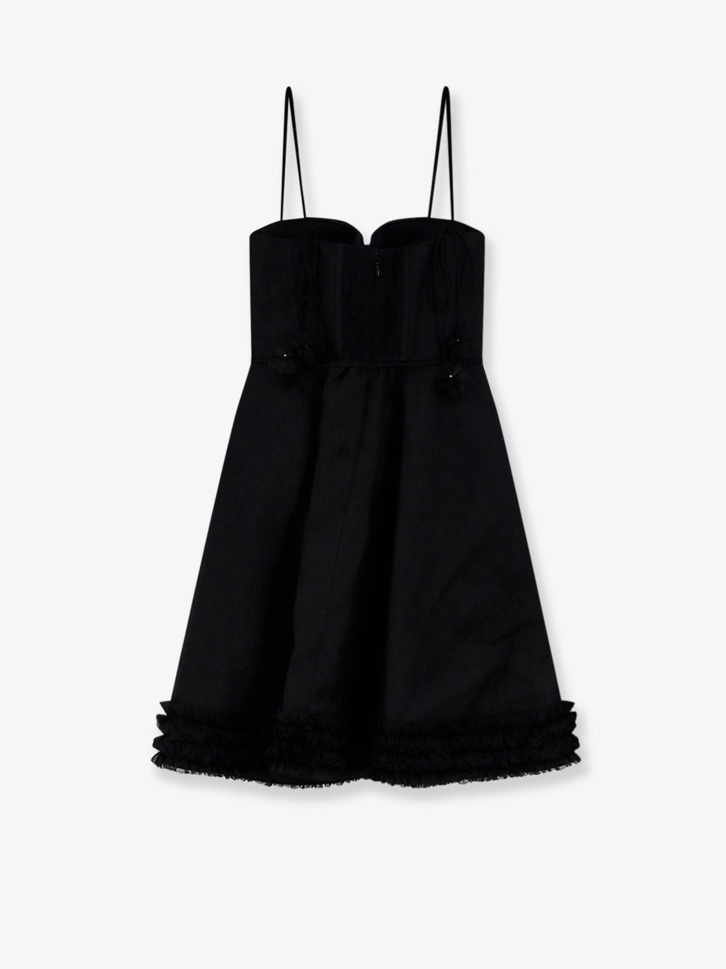 Mini Dress Luna Linen-Silk Black
