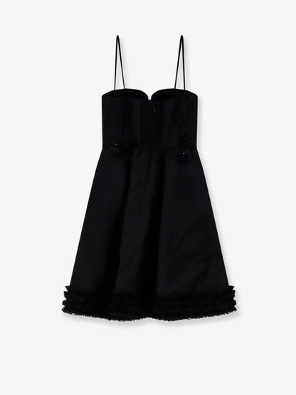 Mini Dress Luna Linen-Silk Black