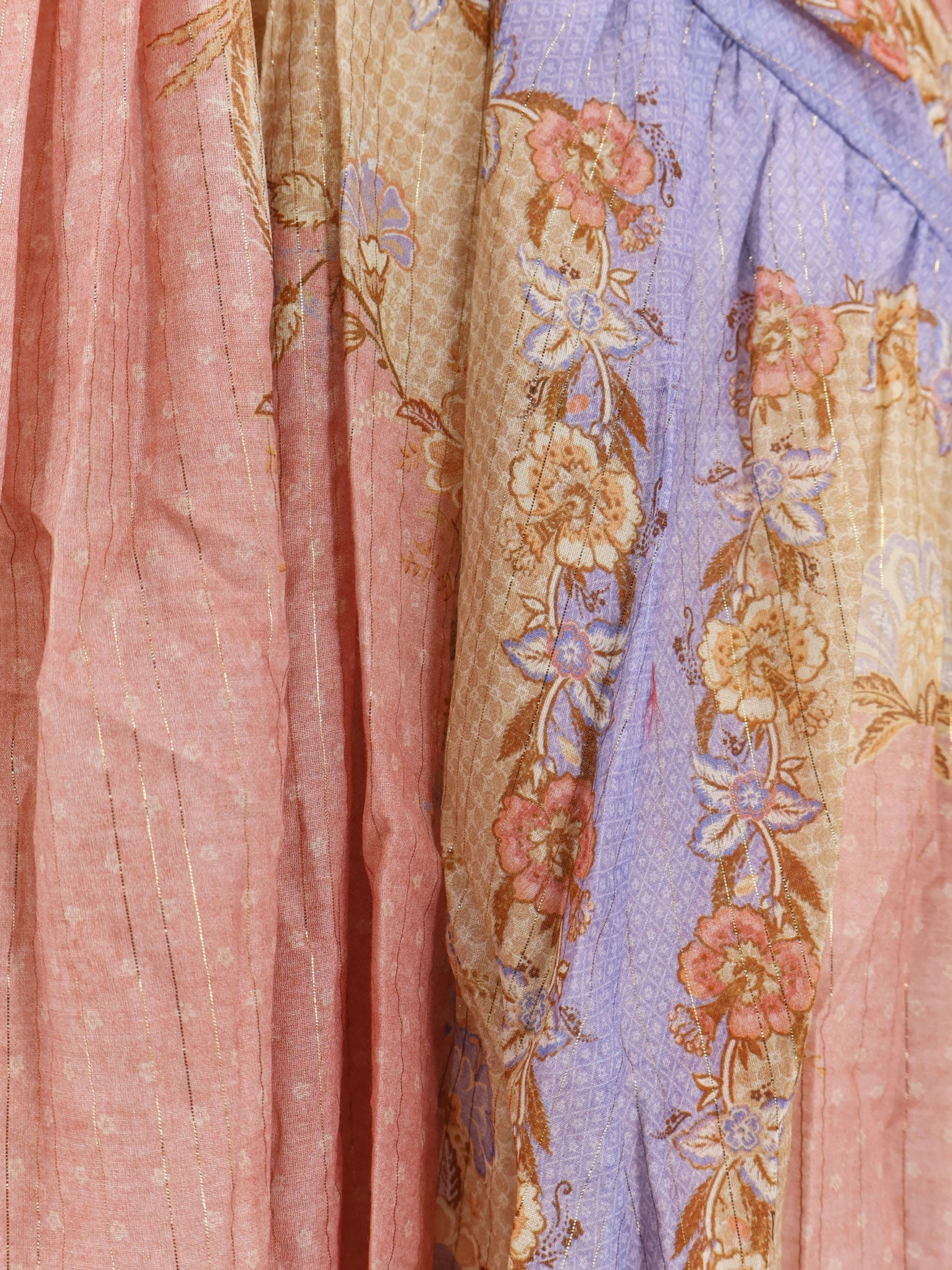 Long Dress Indra Pink Cotton-Silk