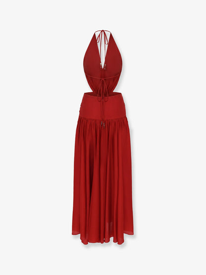 Dress Indra Silk Red