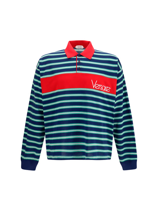 Polo Shirt Ink/Grass Green/White