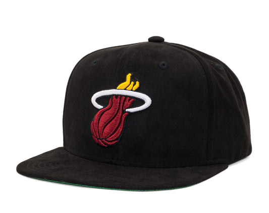 Men's Mitchell & Ness NBA Sweet Suede Snapback Heat