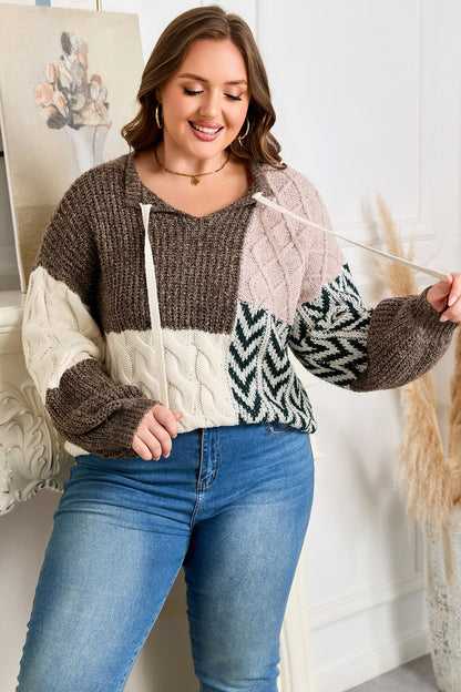 Threaded Pear Rivka Back Loose Fit PLUS Sweater
