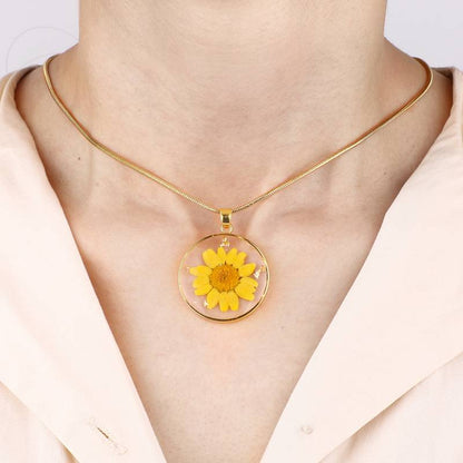 Mint & Lily Pressed Birth Flower Necklace