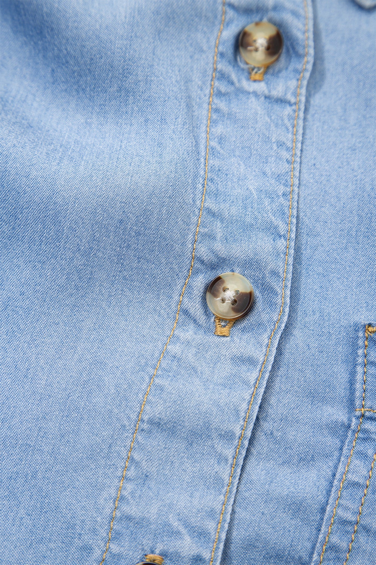 Threaded Pear Daphne High Low Chambray Shirt