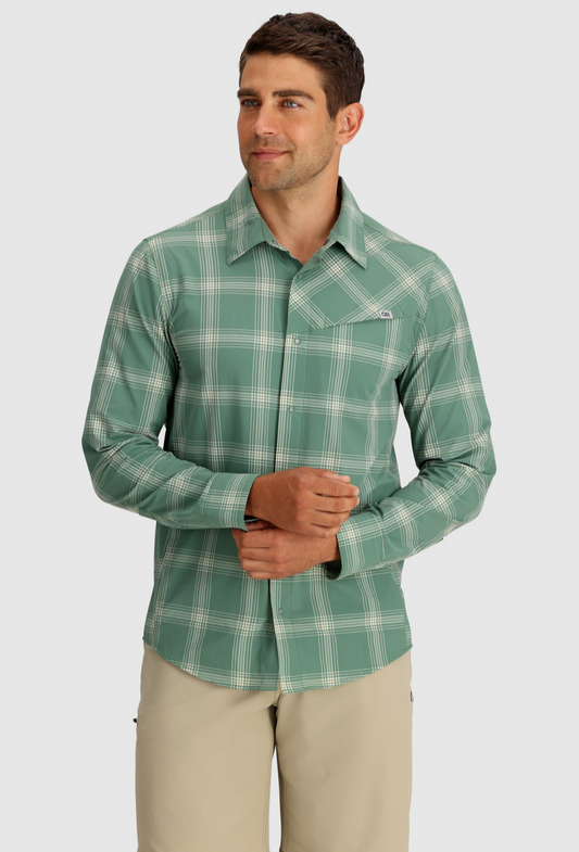 Outdoor Research Men's Astroman Button Long Sleeve Upf 30 Sun Shirt