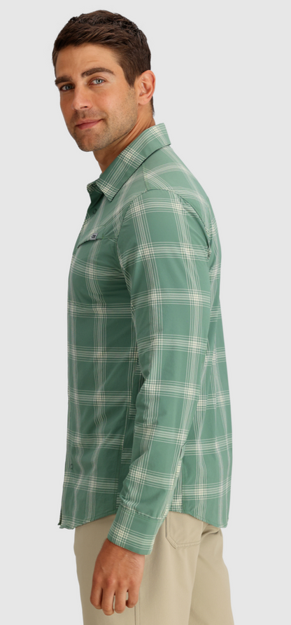 Outdoor Research Men's Astroman Button Long Sleeve Upf 30 Sun Shirt