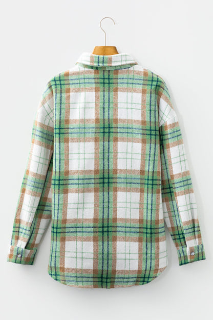 Threaded Pear Abigail Plaid Casual Flannel Shacket