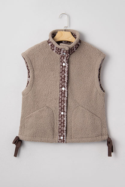 Threaded Pear Wrenley Bows Sherpa Fleece Vest