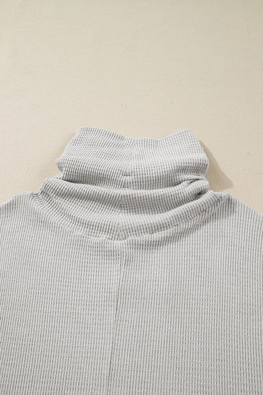 Threaded Pear Amber Drawstring Cowl Oversize Top