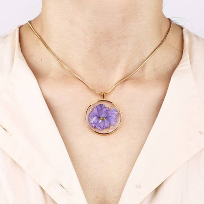 Mint & Lily Pressed Birth Flower Necklace
