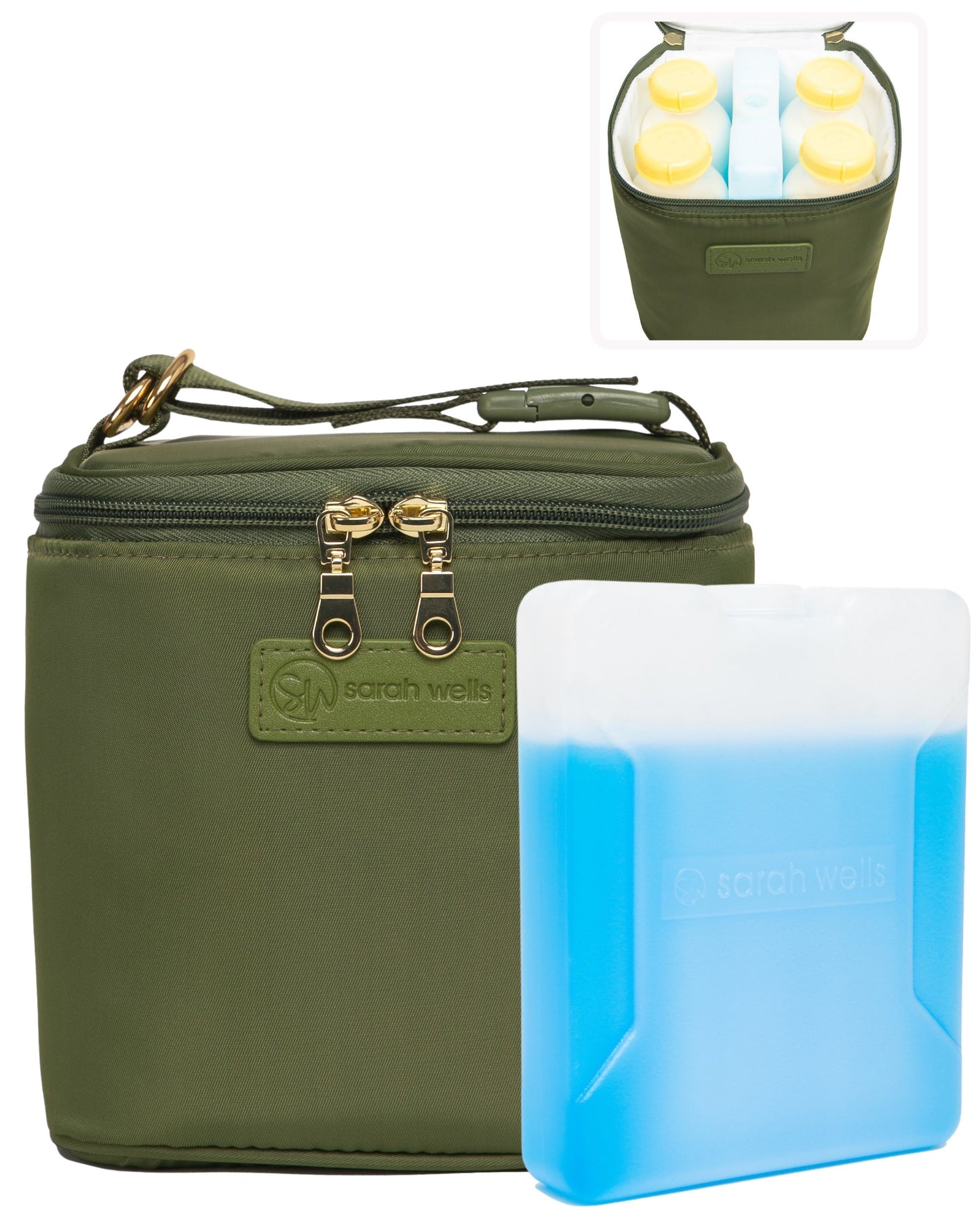 Sarah Wells Cold Gold Breastmilk Cooler – Insulated Milk Storage & Ice Pack – Machine Washable for Moms