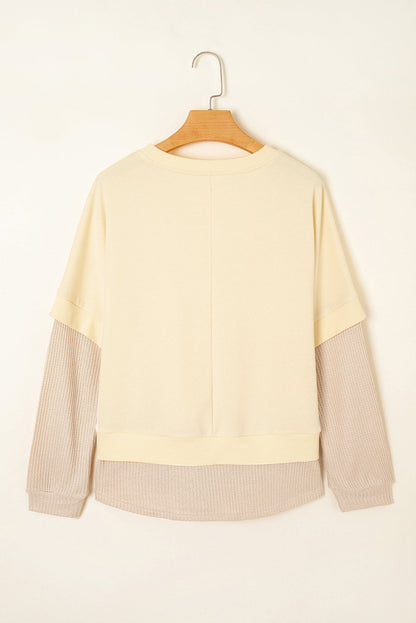 Threaded Pear Evajira Two Piece Patchwork Sweatshirt