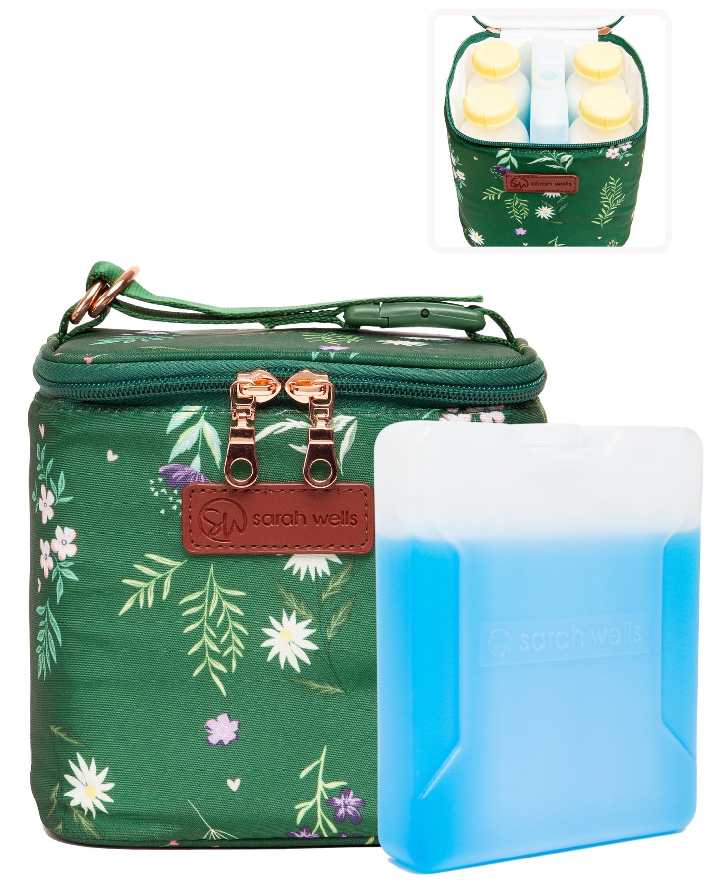 Sarah Wells Cold Gold Breastmilk Cooler – Insulated Milk Storage & Ice Pack – Machine Washable for Moms