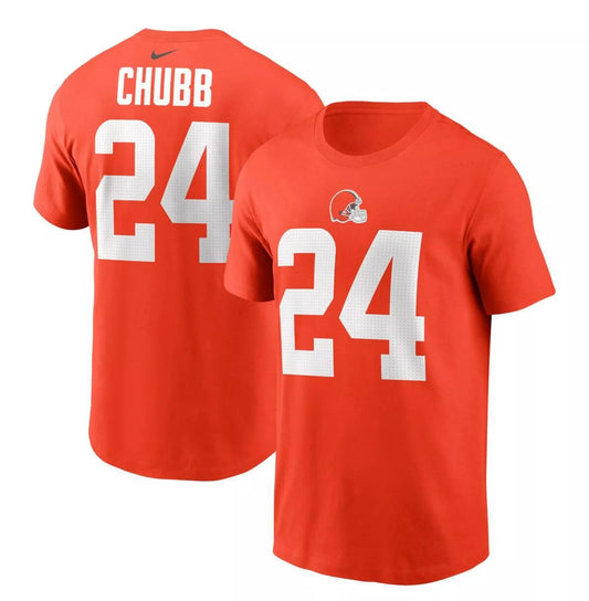 Nike Men's Nick Chubb Orange Cleveland Browns T-Shirt
